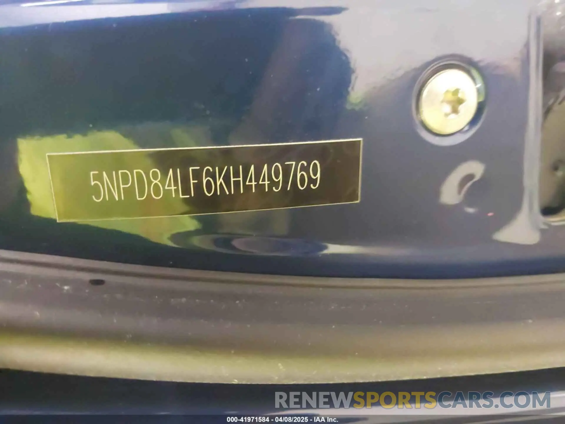 9 fotografías del automóvil dañado 5NPD84LF6KH449769 HYUNDAI ELANTRA 2019