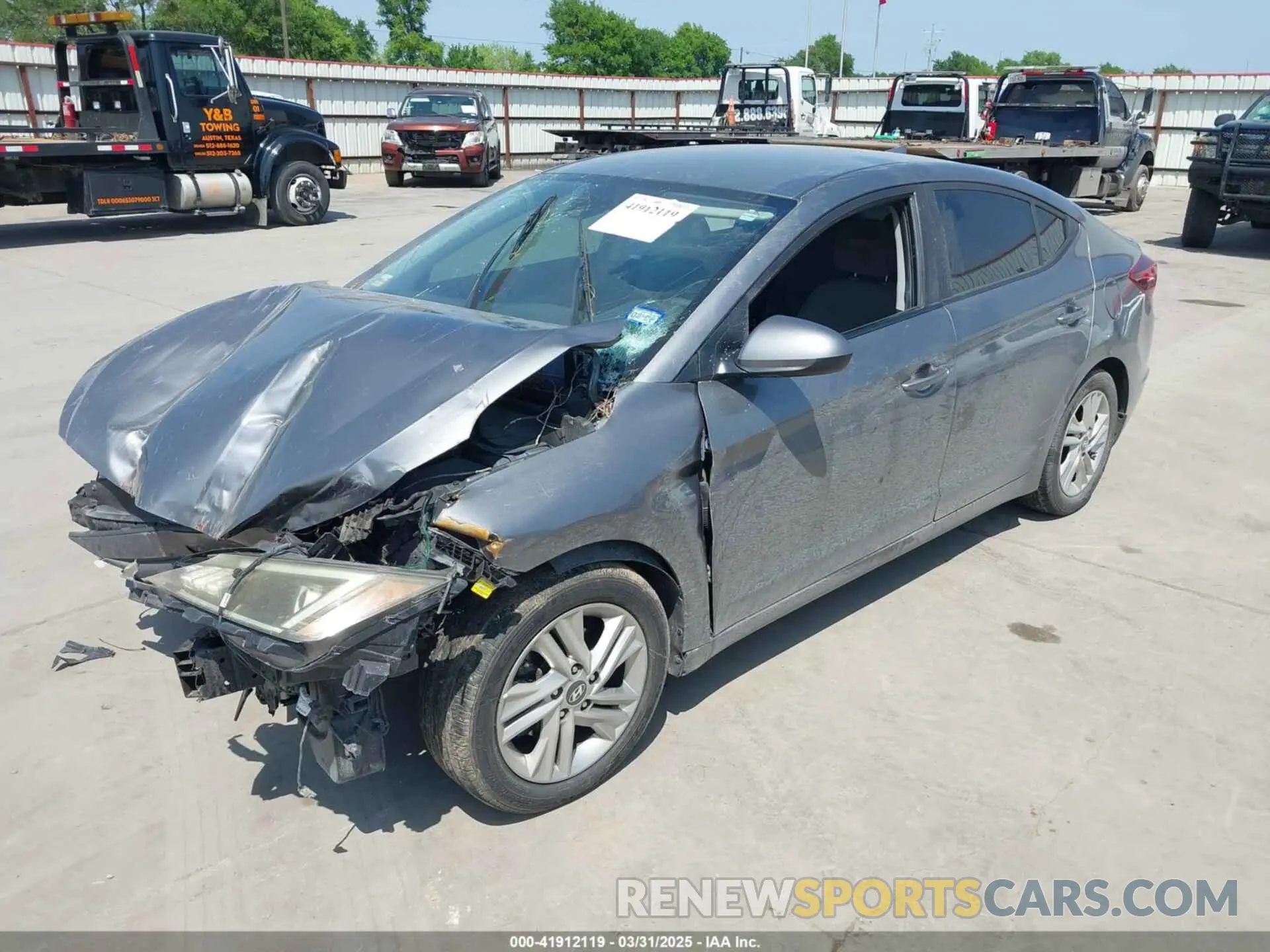 2 fotografías del automóvil dañado 5NPD84LF6KH453627 HYUNDAI ELANTRA 2019