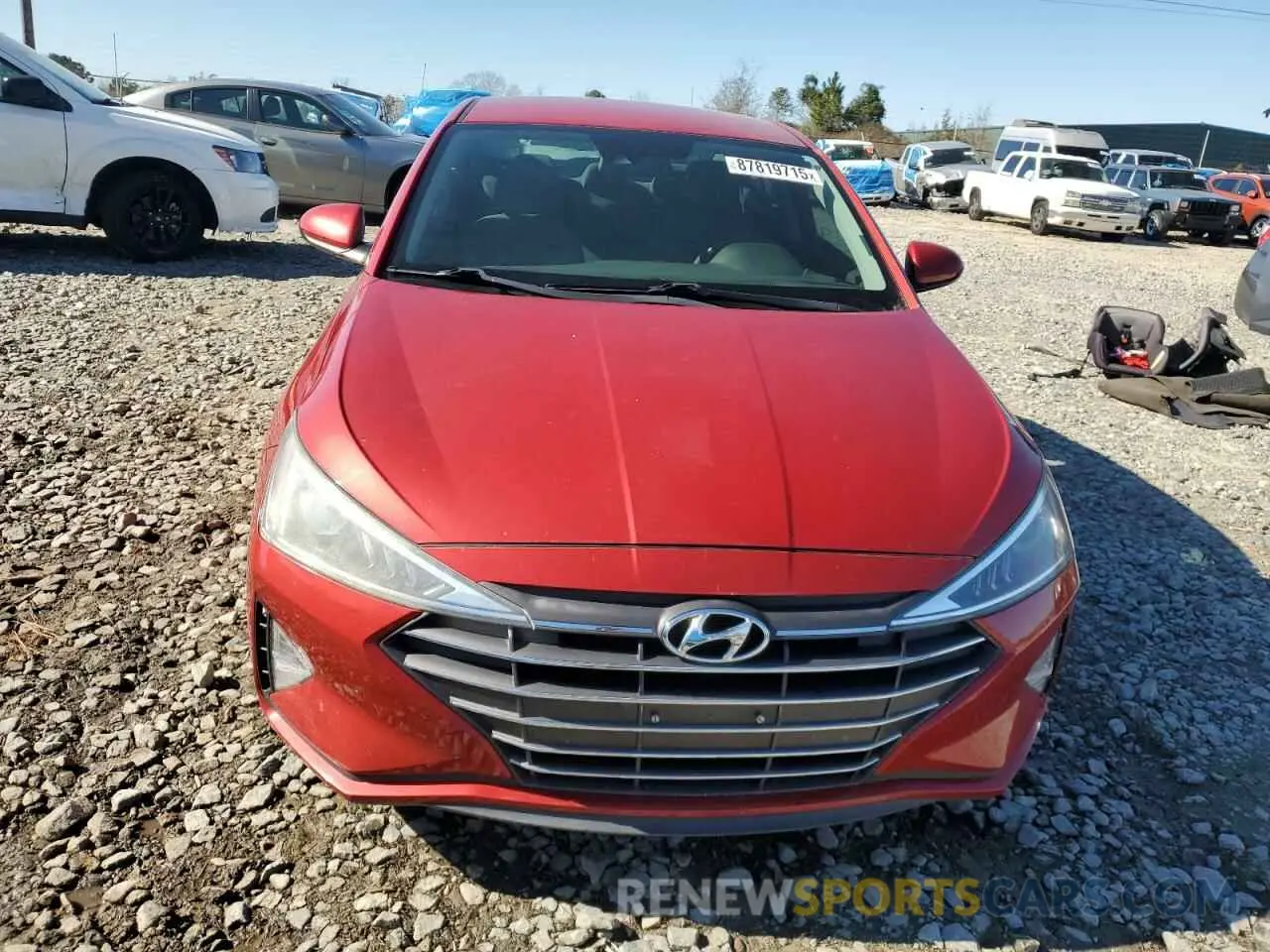 5 fotografías del automóvil dañado 5NPD84LF7KH431135 HYUNDAI ELANTRA 2019