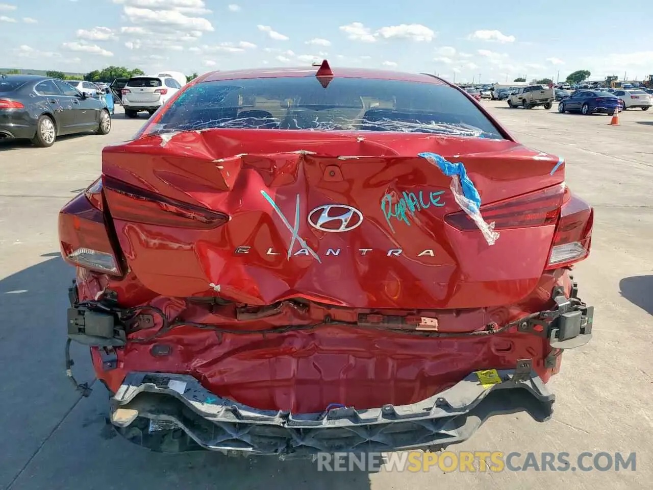 6 fotografías del automóvil dañado 5NPD84LF9KH481941 HYUNDAI ELANTRA 2019