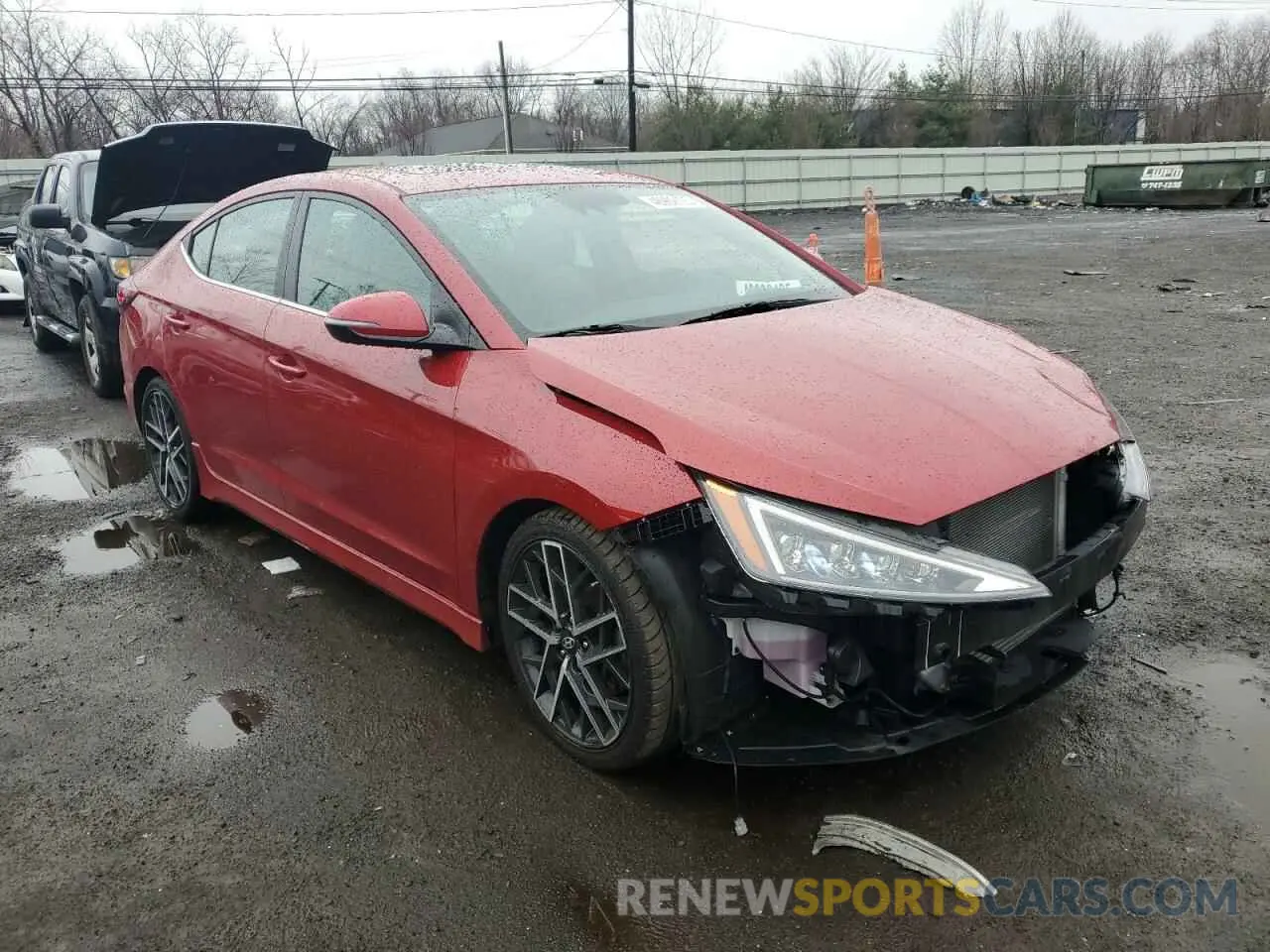 4 fotografías del automóvil dañado KMHD04LB0KU818437 HYUNDAI ELANTRA 2019