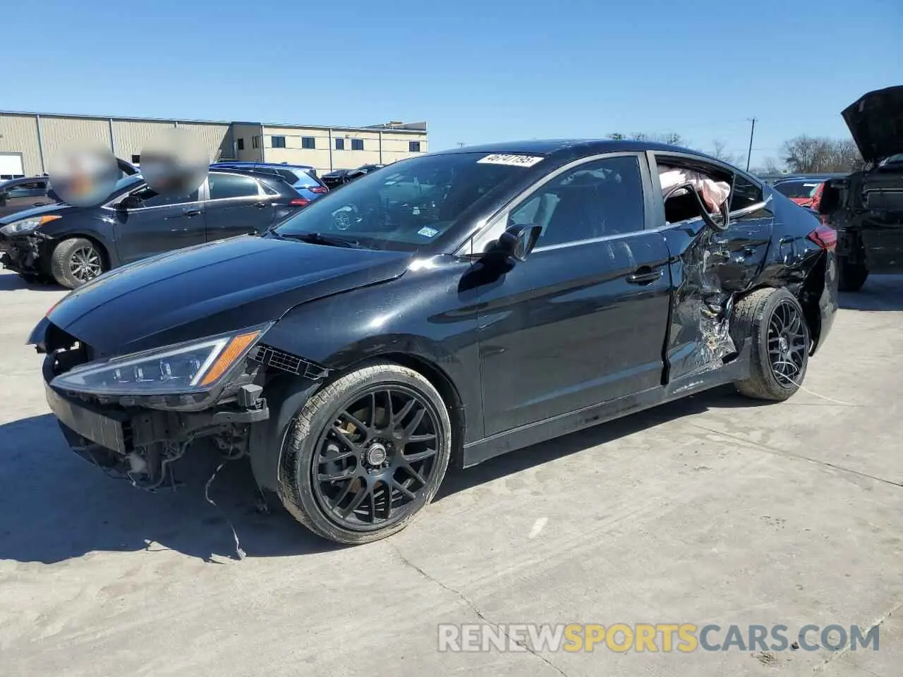 1 fotografías del automóvil dañado KMHD04LB3KU865431 HYUNDAI ELANTRA 2019