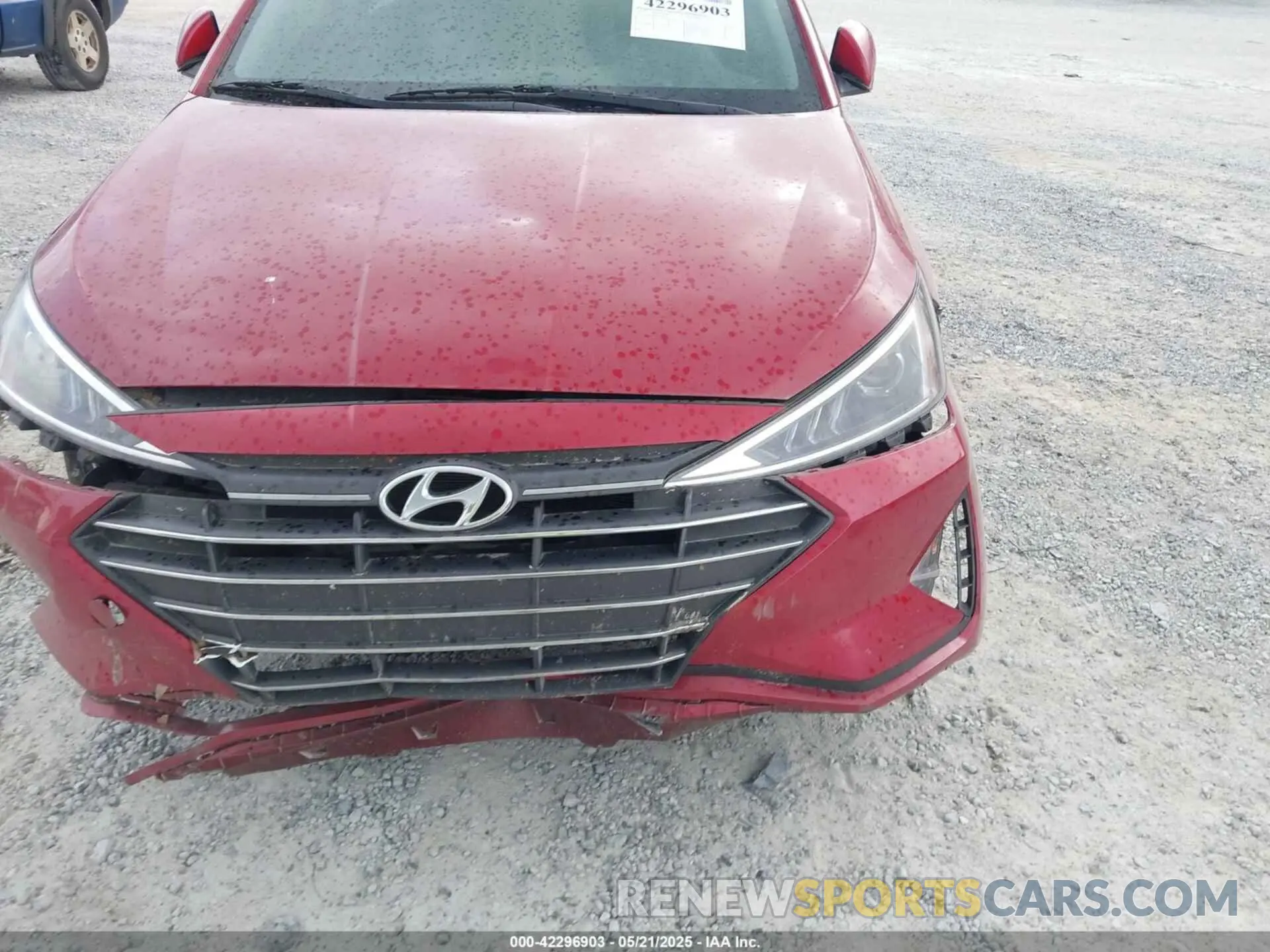 6 fotografías del automóvil dañado KMHD74LF0KU859083 HYUNDAI ELANTRA 2019