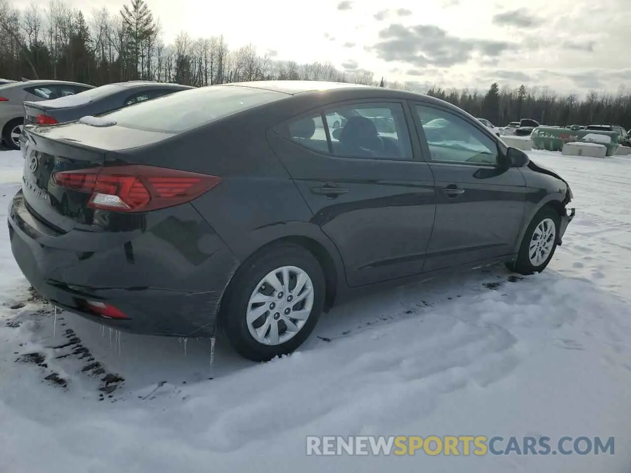 3 fotografías del automóvil dañado KMHD74LF1KU803296 HYUNDAI ELANTRA 2019