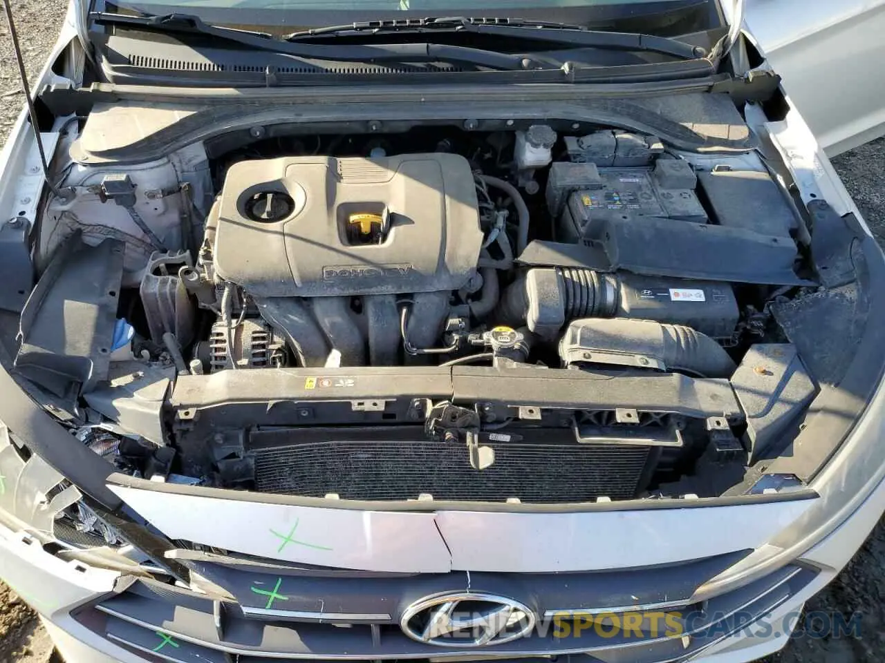 12 fotografías del automóvil dañado KMHD74LF4KU796876 HYUNDAI ELANTRA 2019