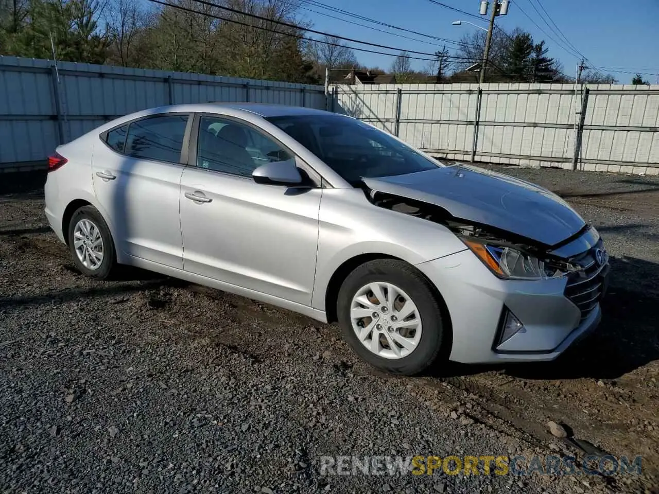 4 fotografías del automóvil dañado KMHD74LF4KU796876 HYUNDAI ELANTRA 2019
