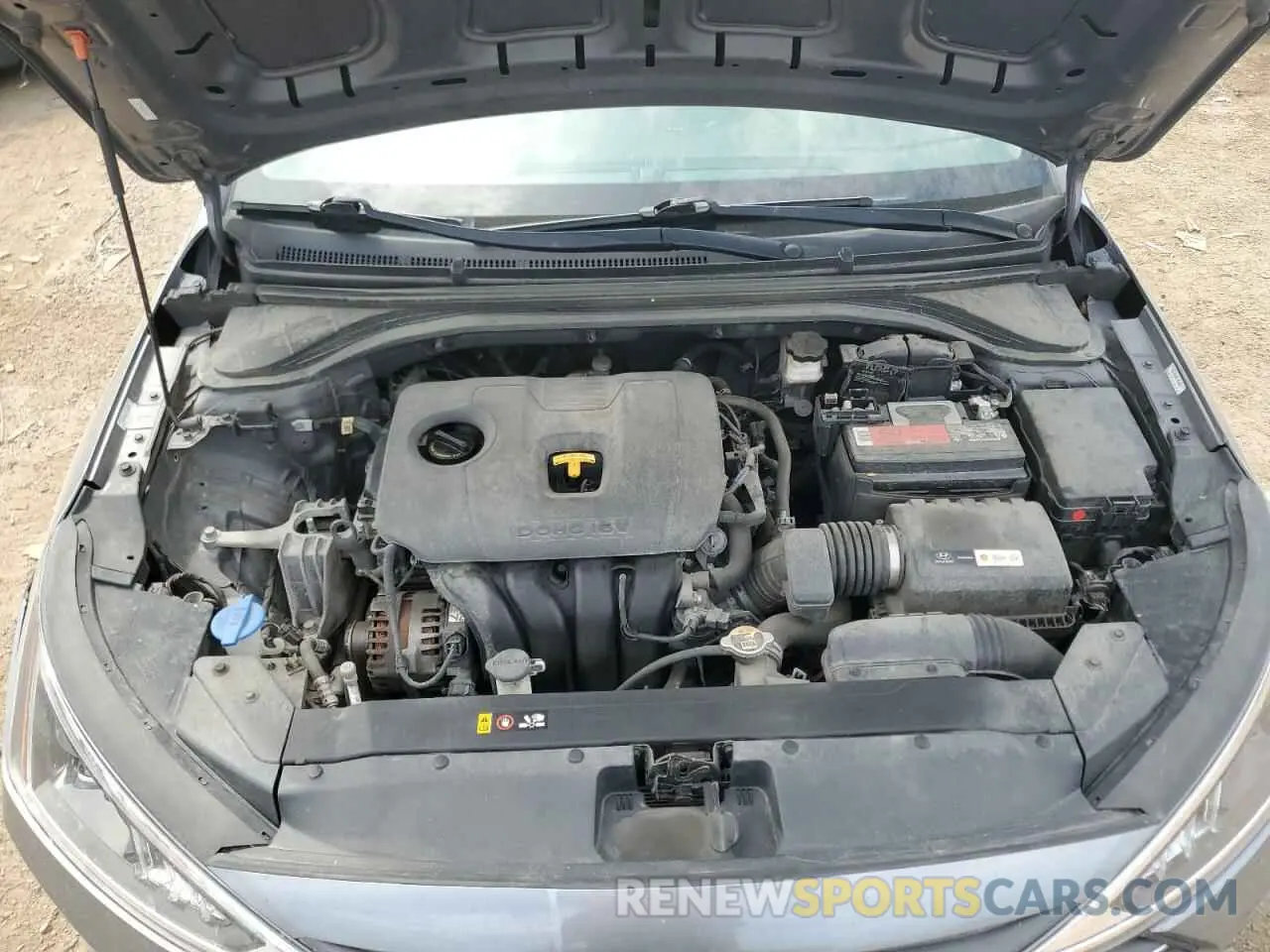 11 fotografías del automóvil dañado KMHD74LF4KU814731 HYUNDAI ELANTRA 2019