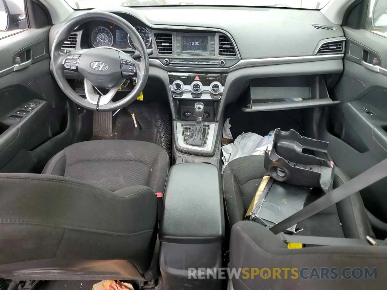 8 fotografías del automóvil dañado KMHD74LF4KU814731 HYUNDAI ELANTRA 2019