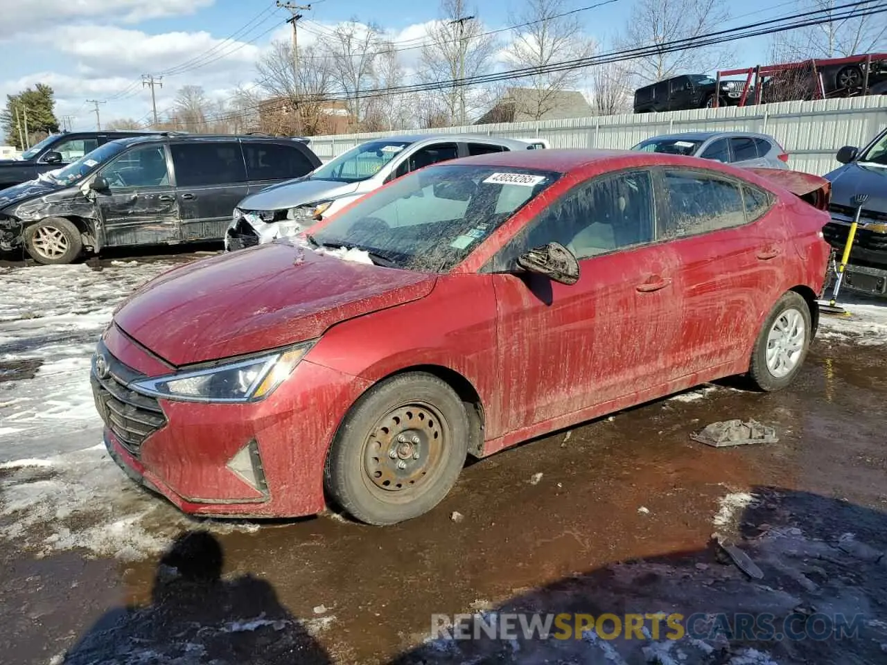 1 fotografías del automóvil dañado KMHD74LF5KU806735 HYUNDAI ELANTRA 2019