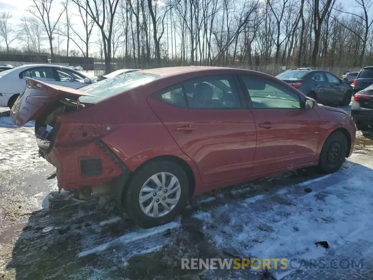 3 fotografías del automóvil dañado KMHD74LF5KU806735 HYUNDAI ELANTRA 2019