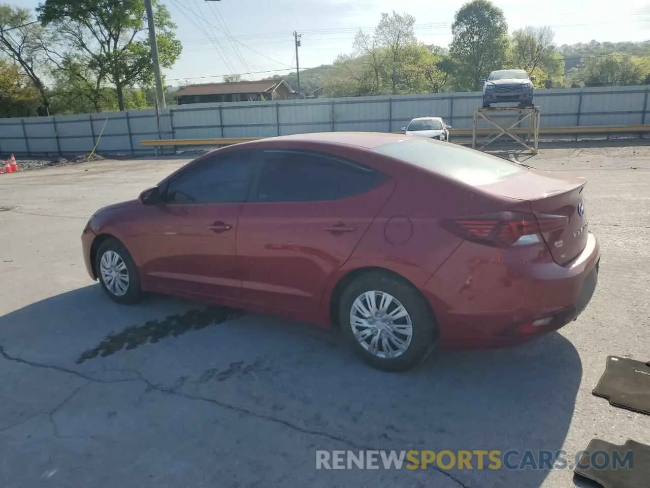 2 fotografías del automóvil dañado KMHD74LF6KU855118 HYUNDAI ELANTRA 2019