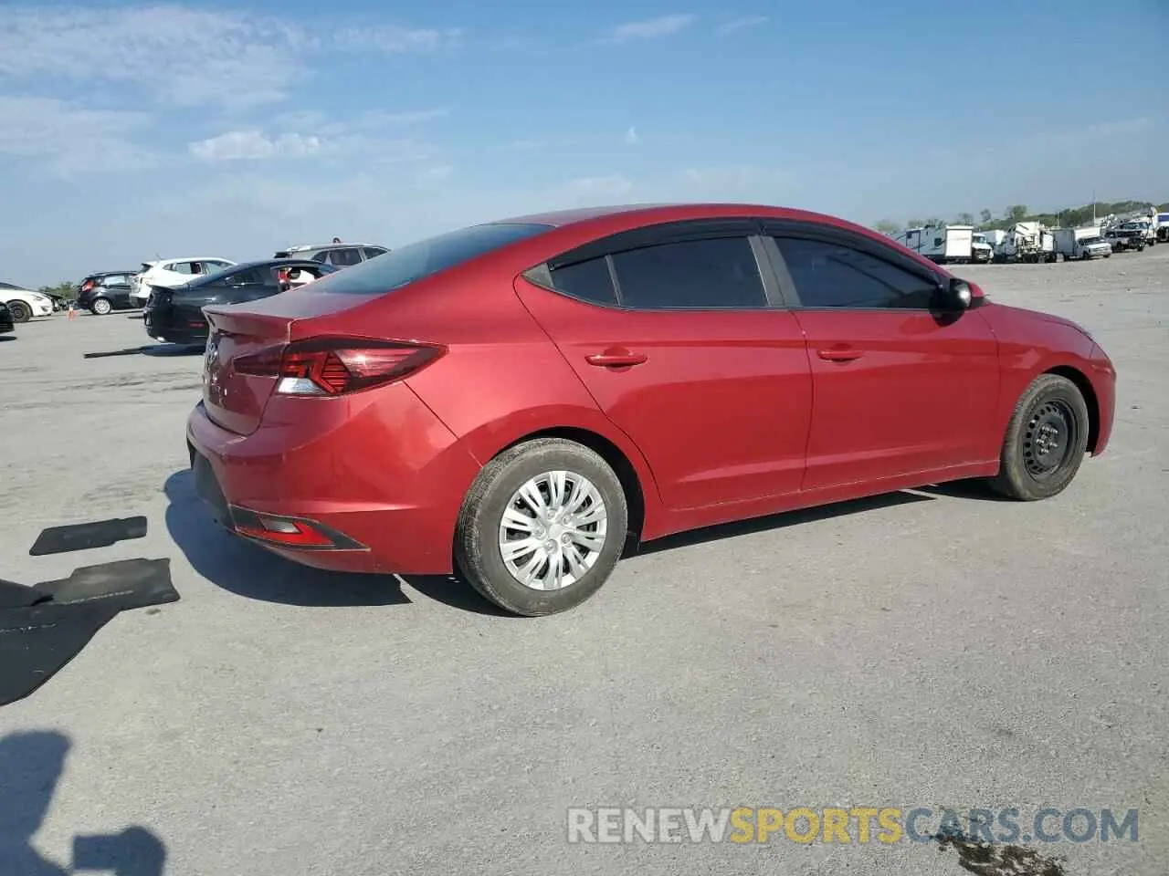3 fotografías del automóvil dañado KMHD74LF6KU855118 HYUNDAI ELANTRA 2019
