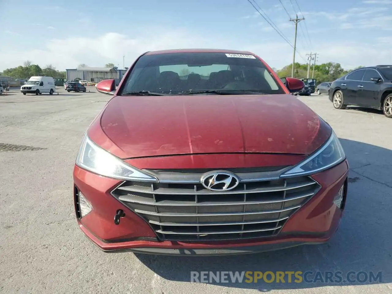 5 fotografías del automóvil dañado KMHD74LF6KU855118 HYUNDAI ELANTRA 2019