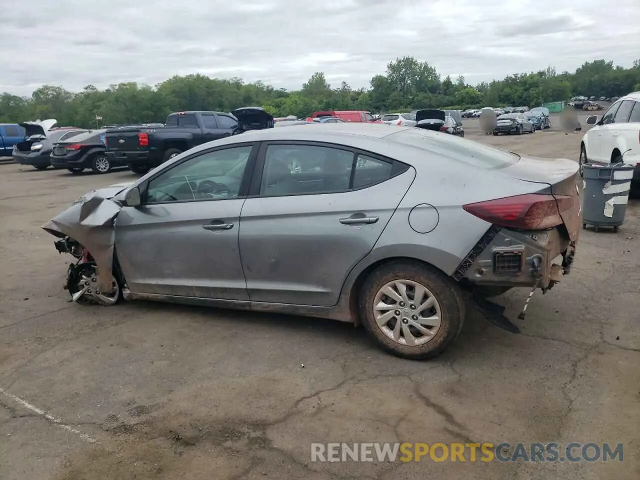 2 fotografías del automóvil dañado KMHD74LF8KU789073 HYUNDAI ELANTRA 2019