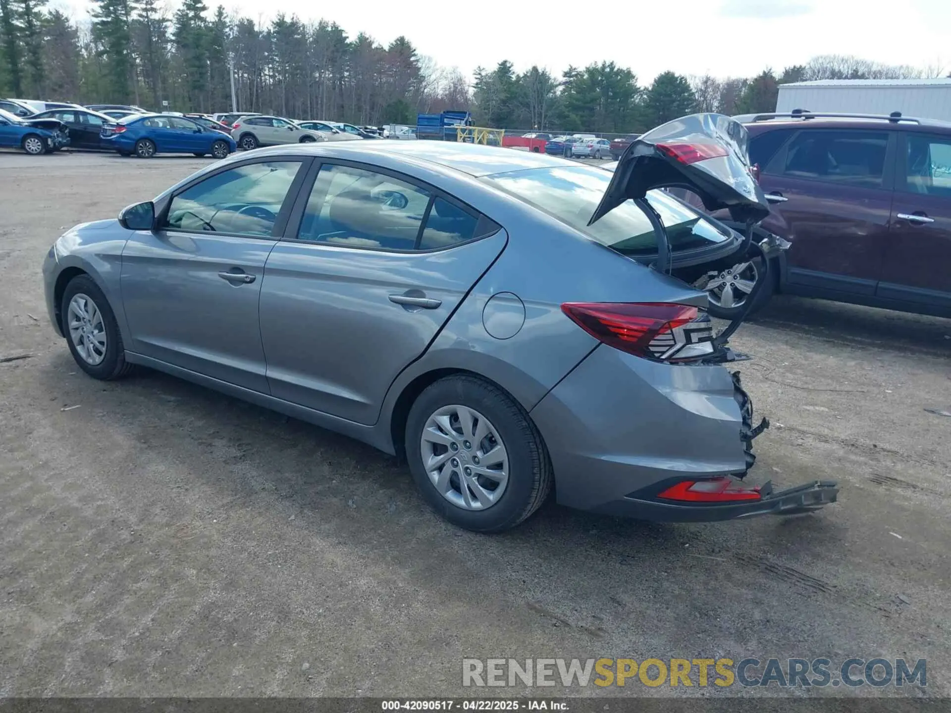 3 fotografías del automóvil dañado KMHD74LF9KU752839 HYUNDAI ELANTRA 2019