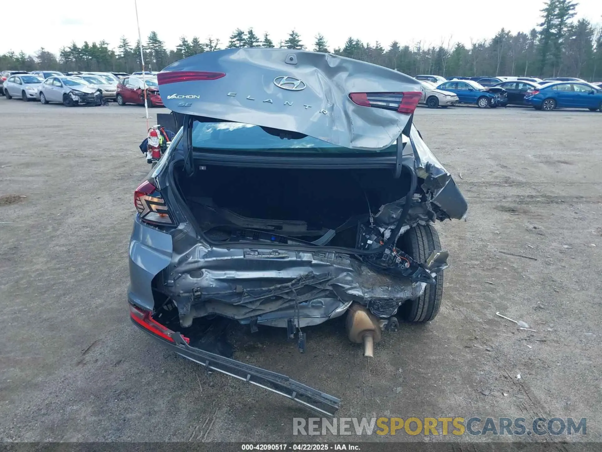6 fotografías del automóvil dañado KMHD74LF9KU752839 HYUNDAI ELANTRA 2019