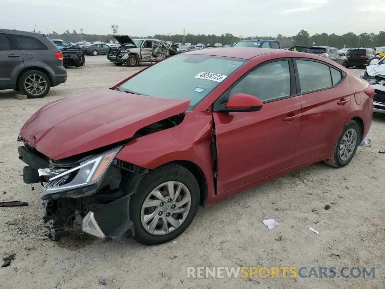 1 fotografías del automóvil dañado KMHD74LFXKU888767 HYUNDAI ELANTRA 2019
