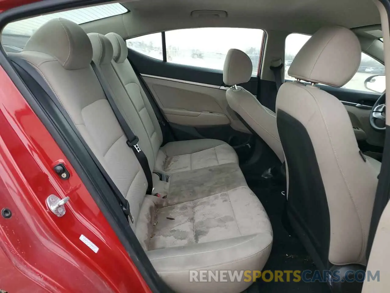 10 fotografías del automóvil dañado KMHD74LFXKU888767 HYUNDAI ELANTRA 2019