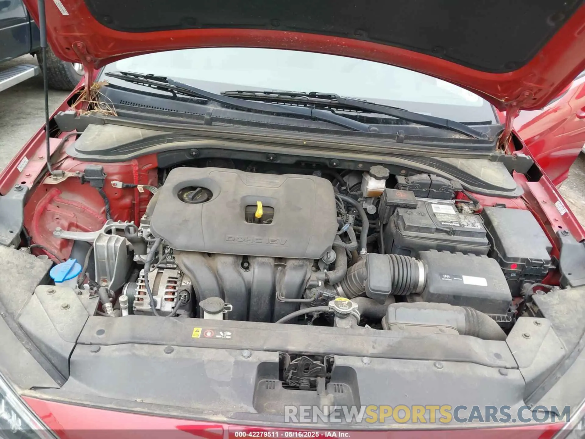 10 fotografías del automóvil dañado KMHD84LF0KU764701 HYUNDAI ELANTRA 2019