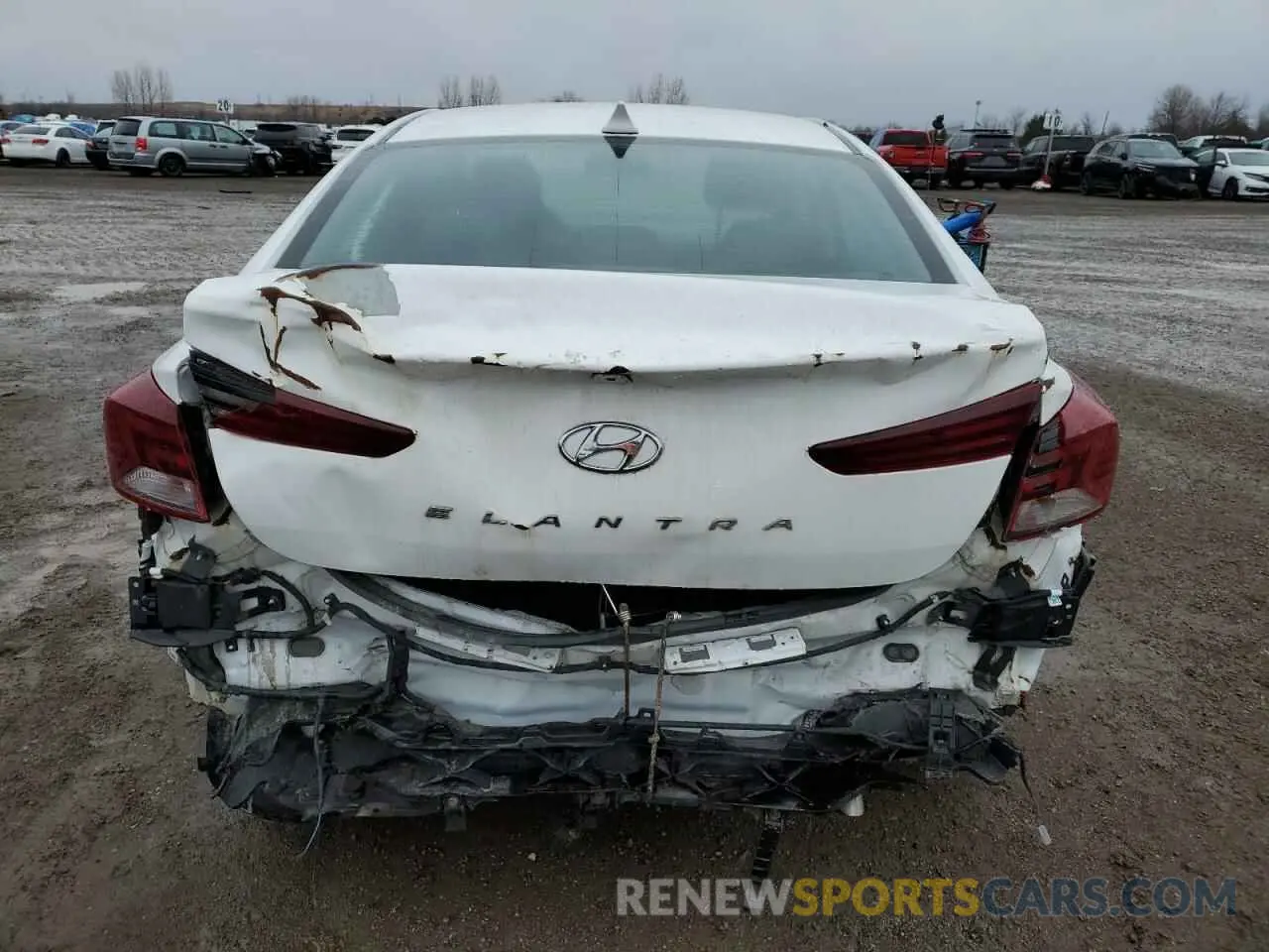 6 fotografías del automóvil dañado KMHD84LF1KU749933 HYUNDAI ELANTRA 2019