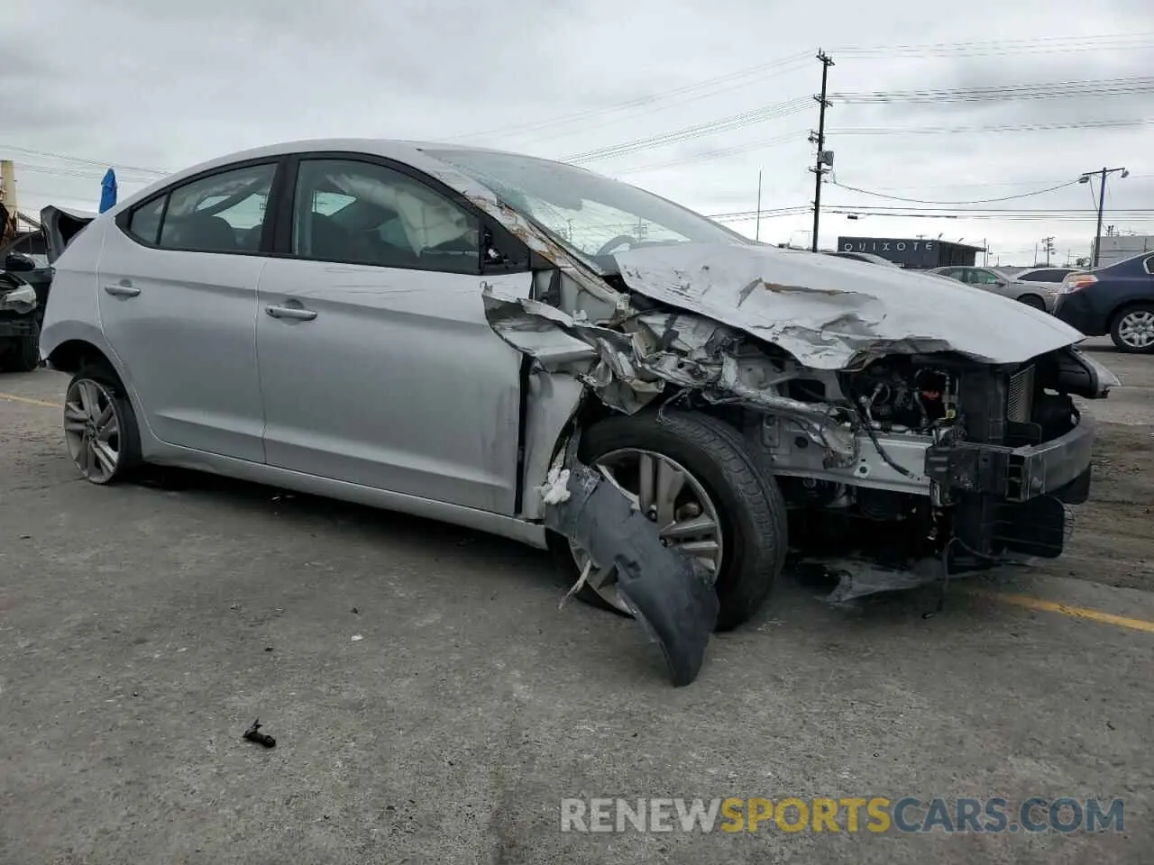 4 fotografías del automóvil dañado KMHD84LF1KU783144 HYUNDAI ELANTRA 2019