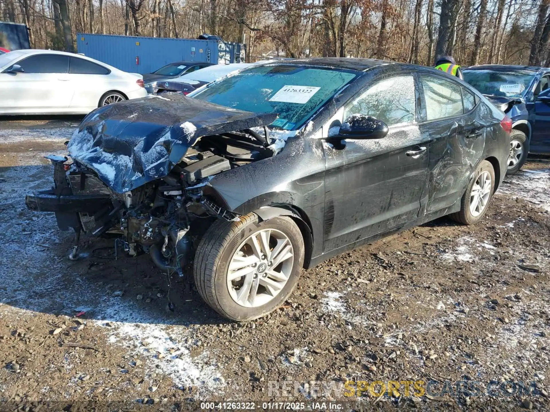 6 fotografías del automóvil dañado KMHD84LF1KU811993 HYUNDAI ELANTRA 2019