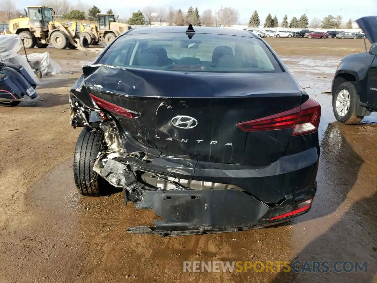 6 fotografías del automóvil dañado KMHD84LF3KU781993 HYUNDAI ELANTRA 2019