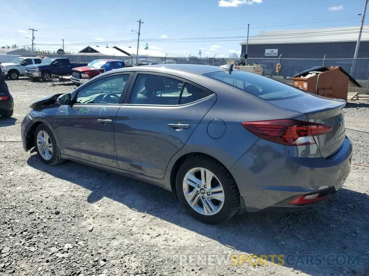 2 fotografías del automóvil dañado KMHD84LF3KU873573 HYUNDAI ELANTRA 2019