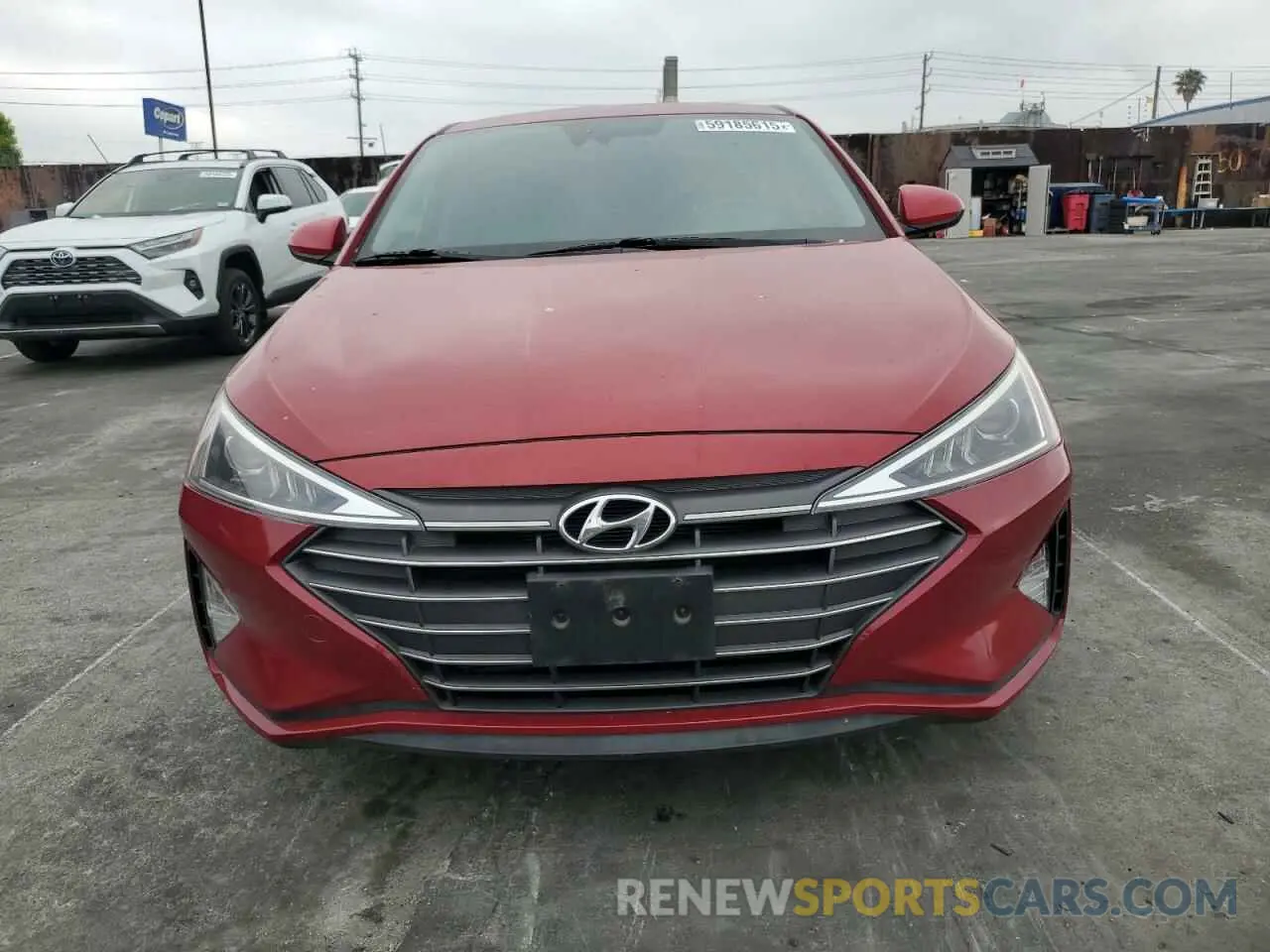 5 fotografías del automóvil dañado KMHD84LF4KU745956 HYUNDAI ELANTRA 2019