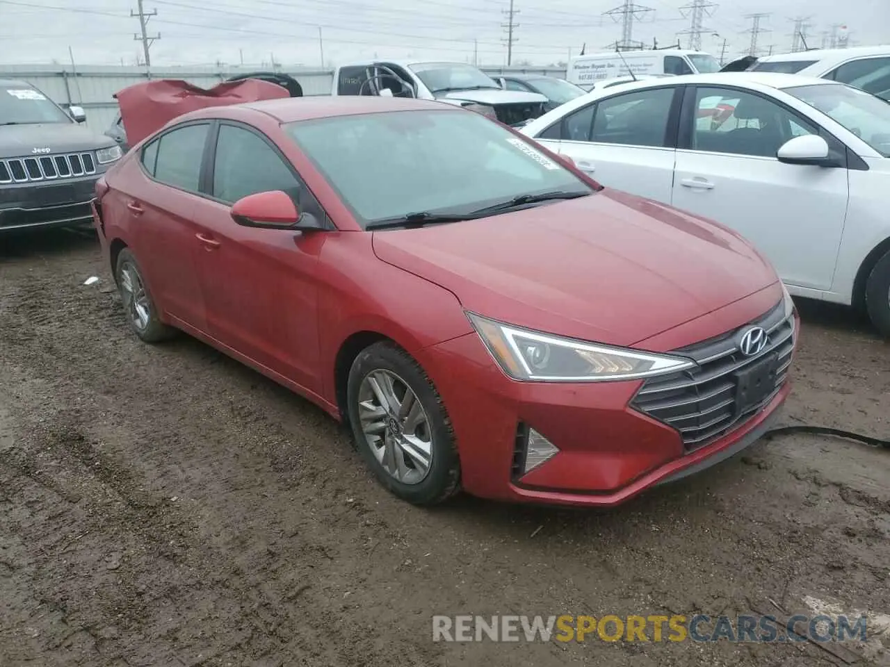 4 fotografías del automóvil dañado KMHD84LF4KU761154 HYUNDAI ELANTRA 2019