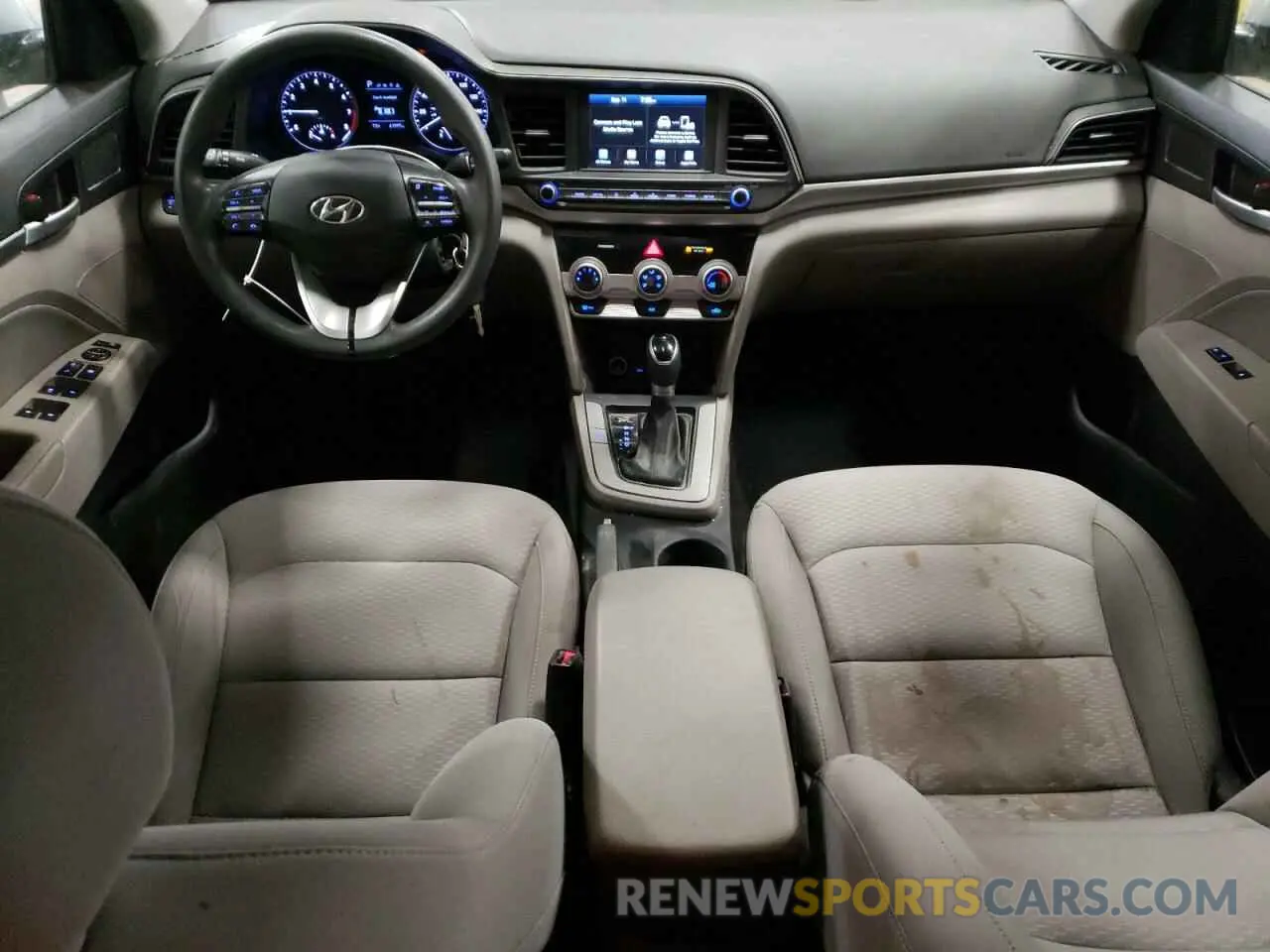 8 fotografías del automóvil dañado KMHD84LF4KU769786 HYUNDAI ELANTRA 2019