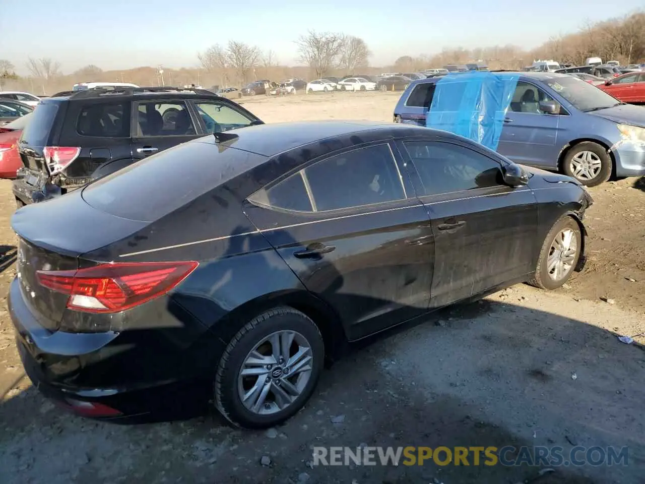3 fotografías del automóvil dañado KMHD84LF4KU810045 HYUNDAI ELANTRA 2019