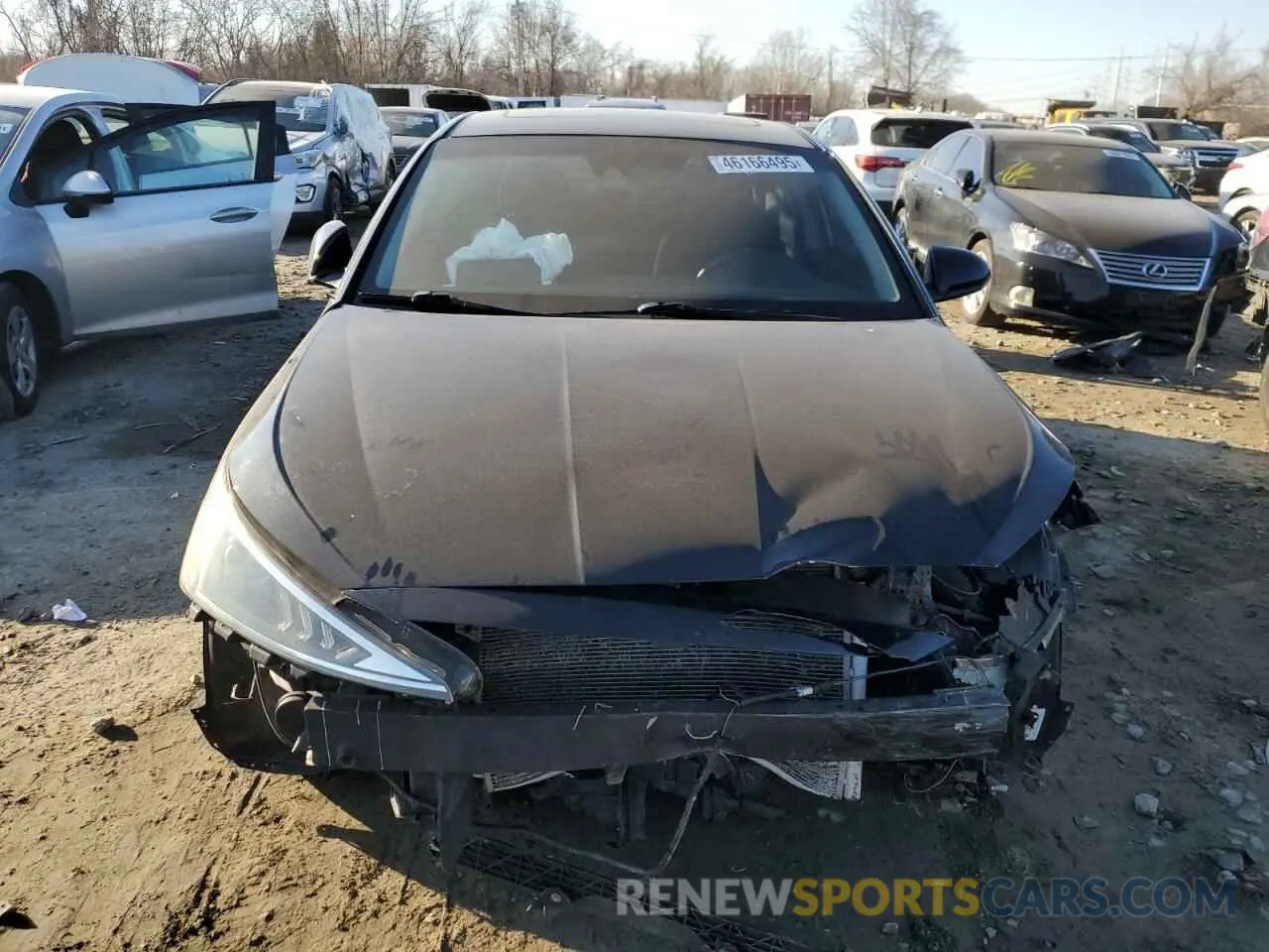 5 fotografías del automóvil dañado KMHD84LF4KU810045 HYUNDAI ELANTRA 2019