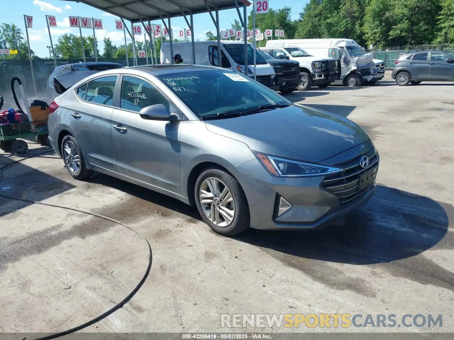 1 fotografías del automóvil dañado KMHD84LF4KU816525 HYUNDAI ELANTRA 2019