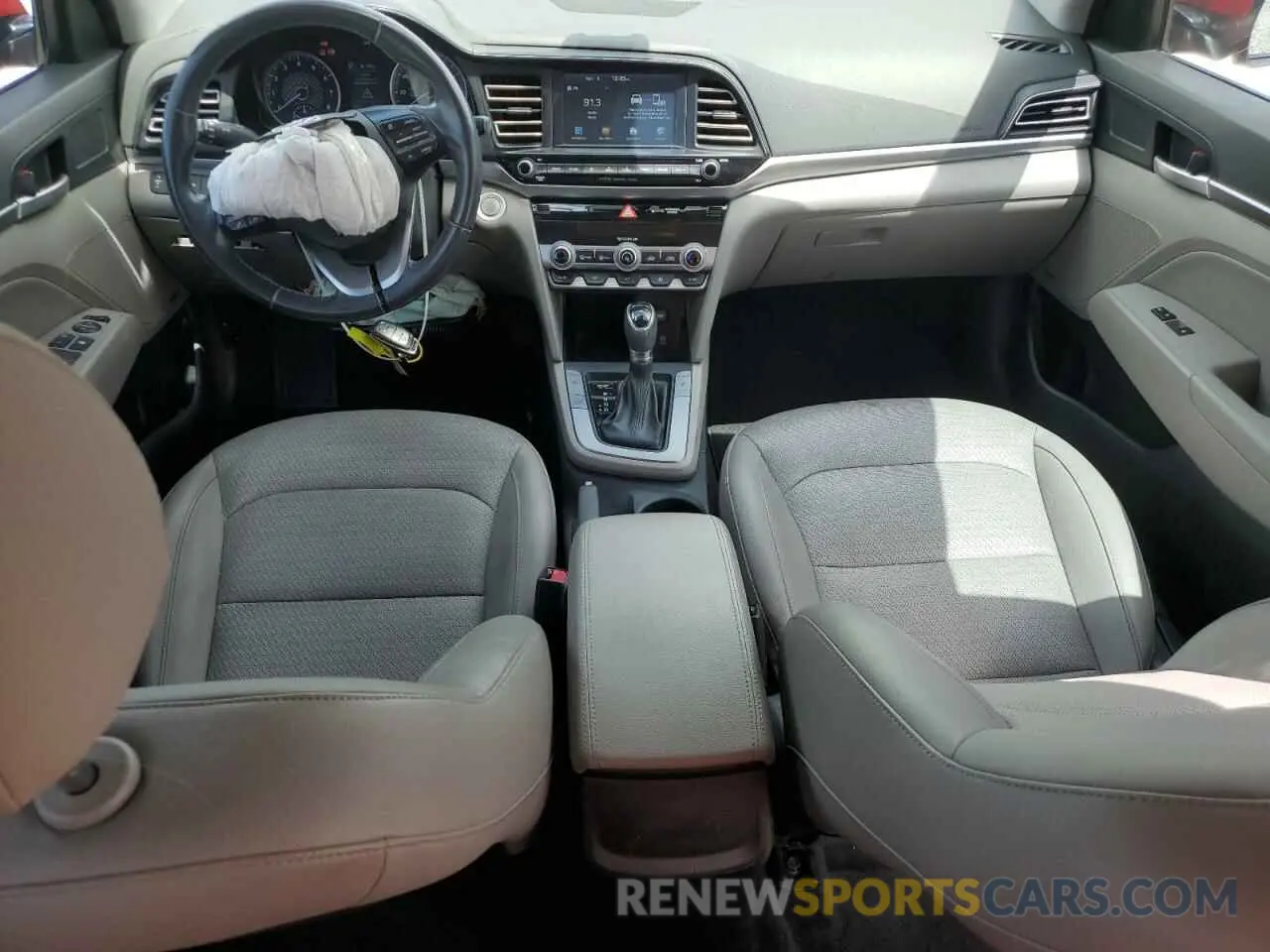 8 fotografías del automóvil dañado KMHD84LF4KU840999 HYUNDAI ELANTRA 2019