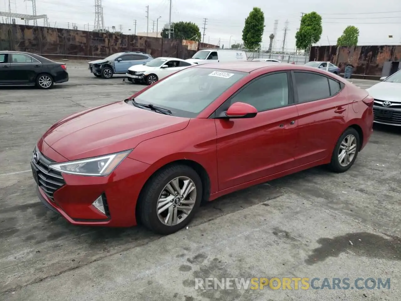 1 fotografías del automóvil dañado KMHD84LF5KU737977 HYUNDAI ELANTRA 2019