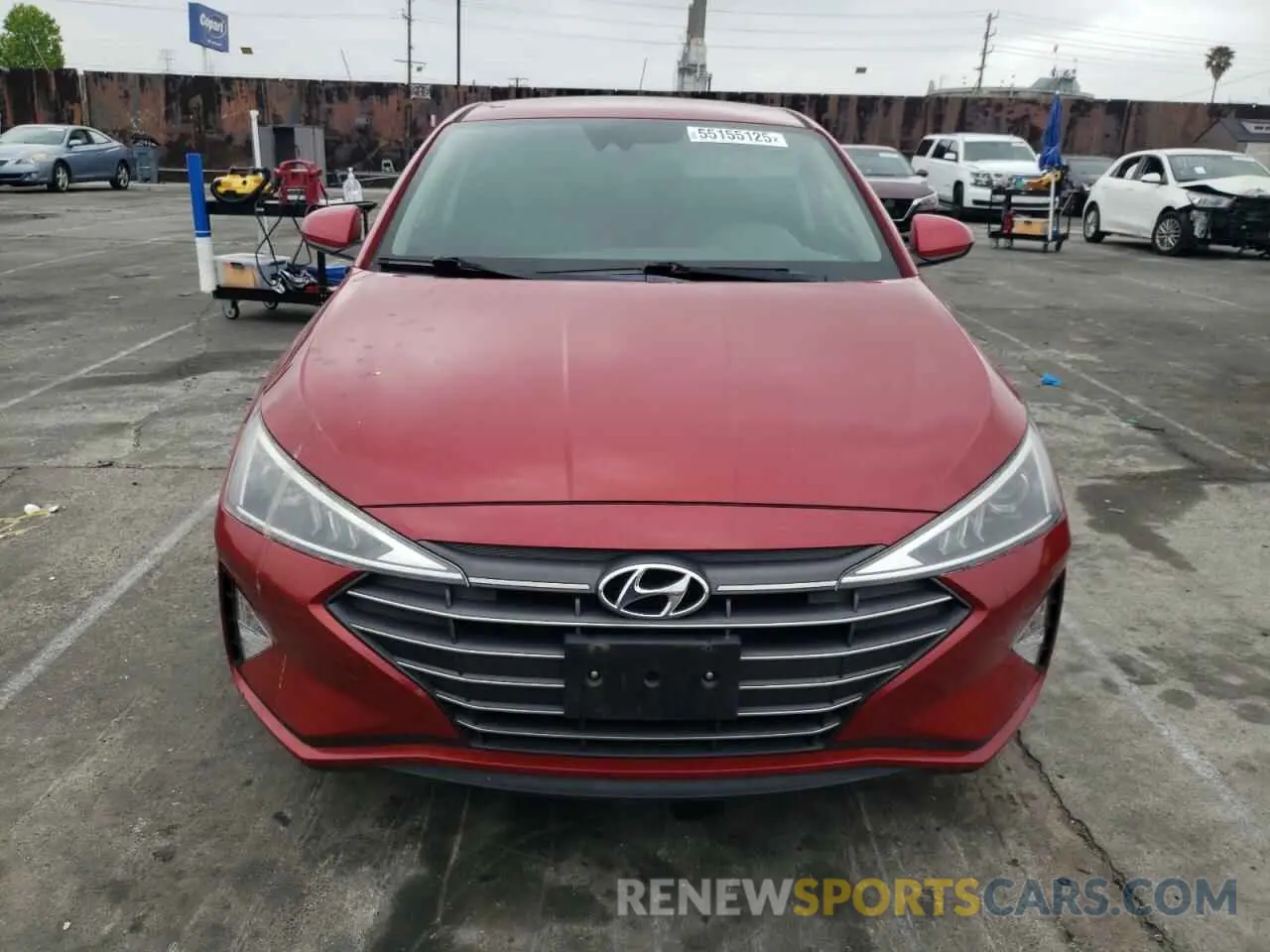 5 fotografías del automóvil dañado KMHD84LF5KU737977 HYUNDAI ELANTRA 2019