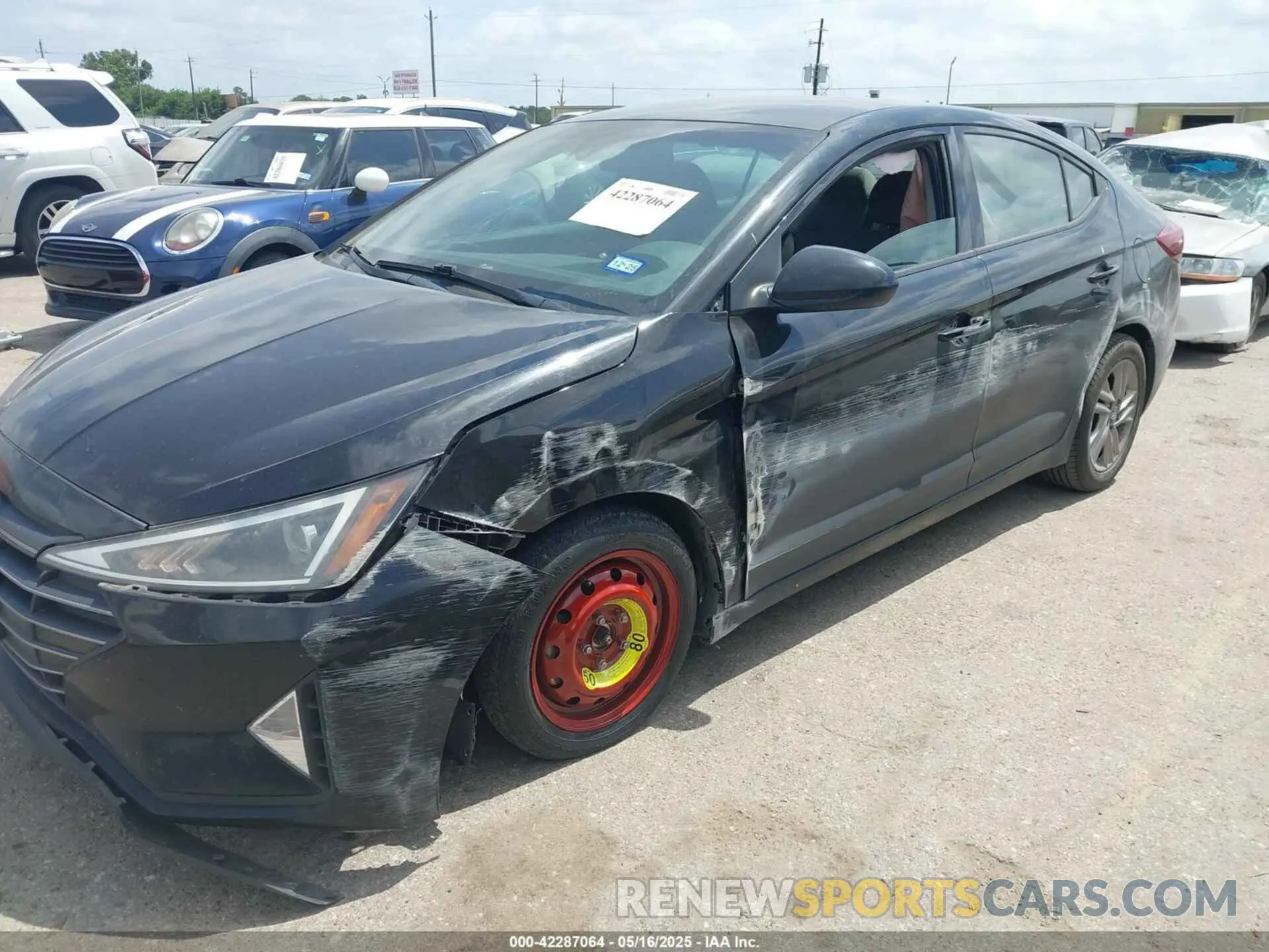 6 fotografías del automóvil dañado KMHD84LF5KU786869 HYUNDAI ELANTRA 2019