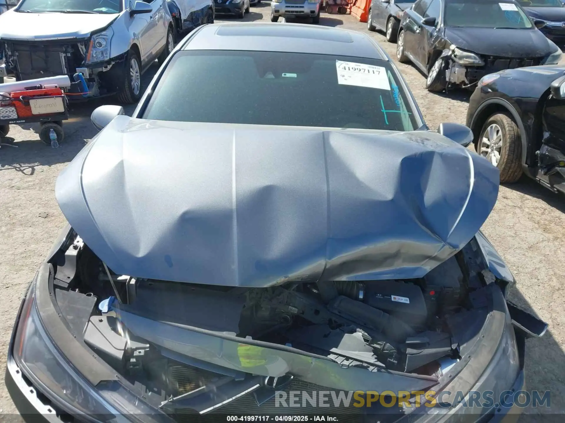 6 fotografías del automóvil dañado KMHD84LF5KU826044 HYUNDAI ELANTRA 2019