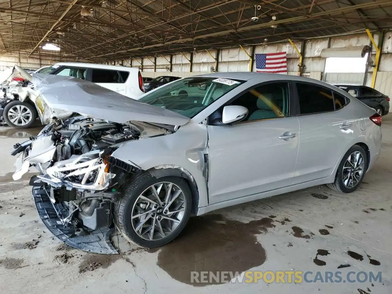1 fotografías del automóvil dañado KMHD84LF5KU843734 HYUNDAI ELANTRA 2019