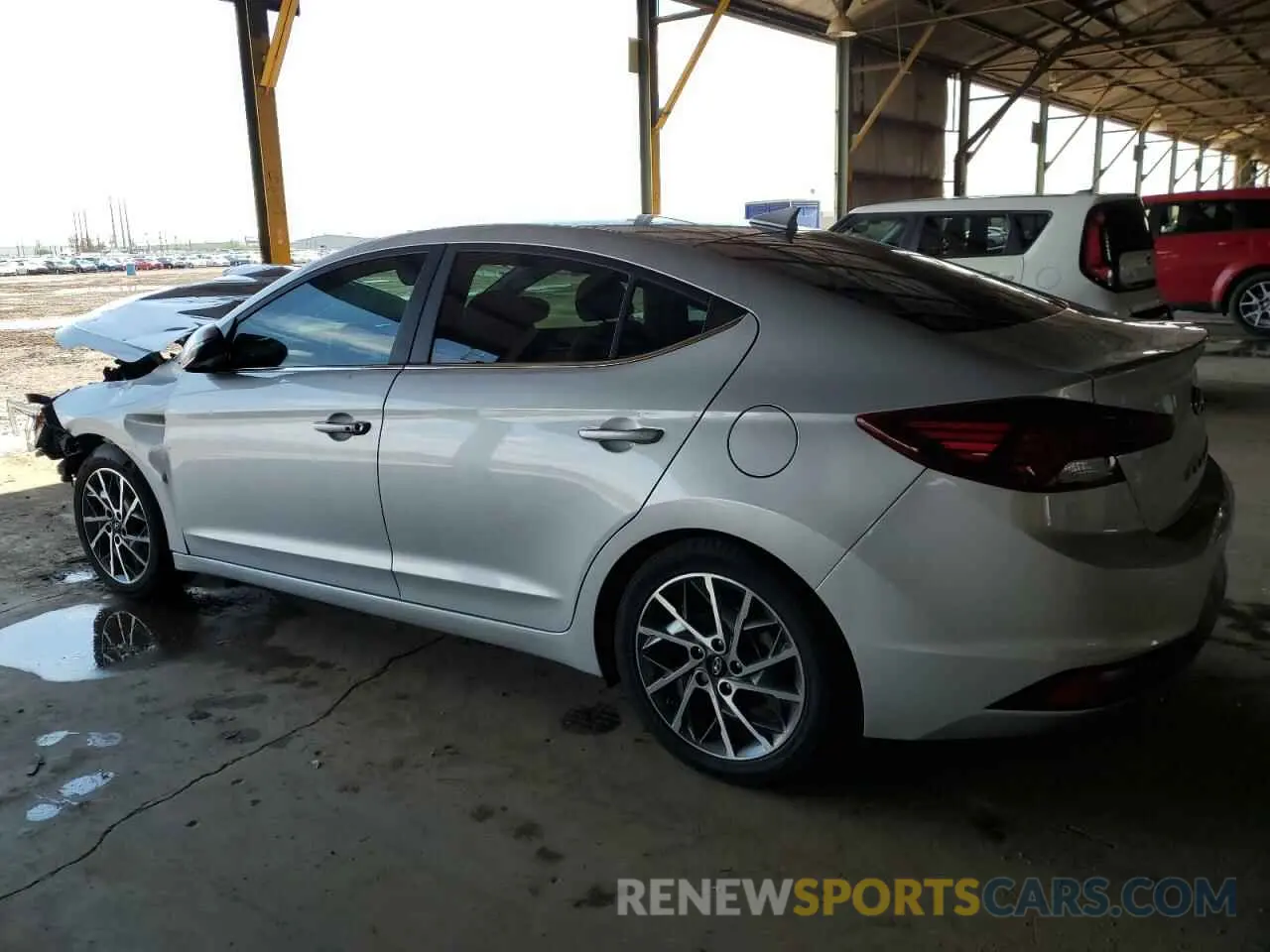 2 fotografías del automóvil dañado KMHD84LF5KU843734 HYUNDAI ELANTRA 2019