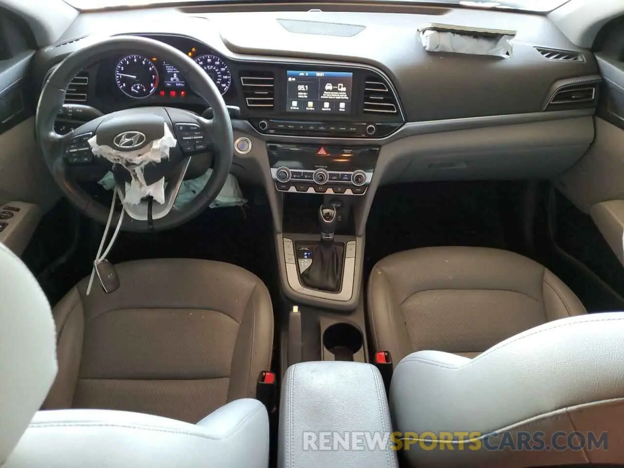 8 fotografías del automóvil dañado KMHD84LF5KU843734 HYUNDAI ELANTRA 2019