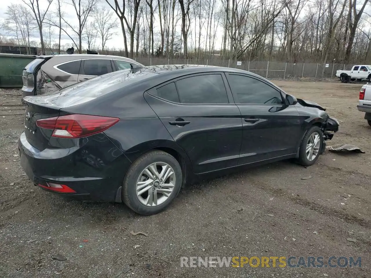 3 fotografías del automóvil dañado KMHD84LF6KU784368 HYUNDAI ELANTRA 2019