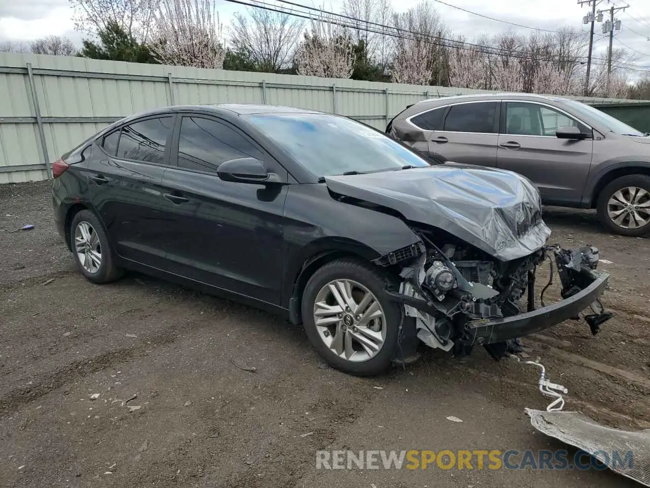 4 fotografías del automóvil dañado KMHD84LF6KU784368 HYUNDAI ELANTRA 2019