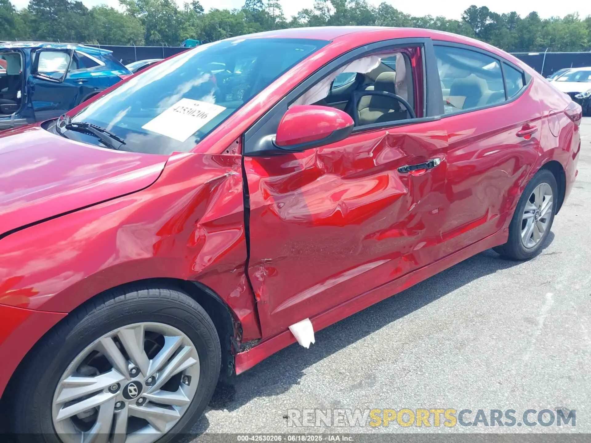 6 fotografías del automóvil dañado KMHD84LF6KU806742 HYUNDAI ELANTRA 2019