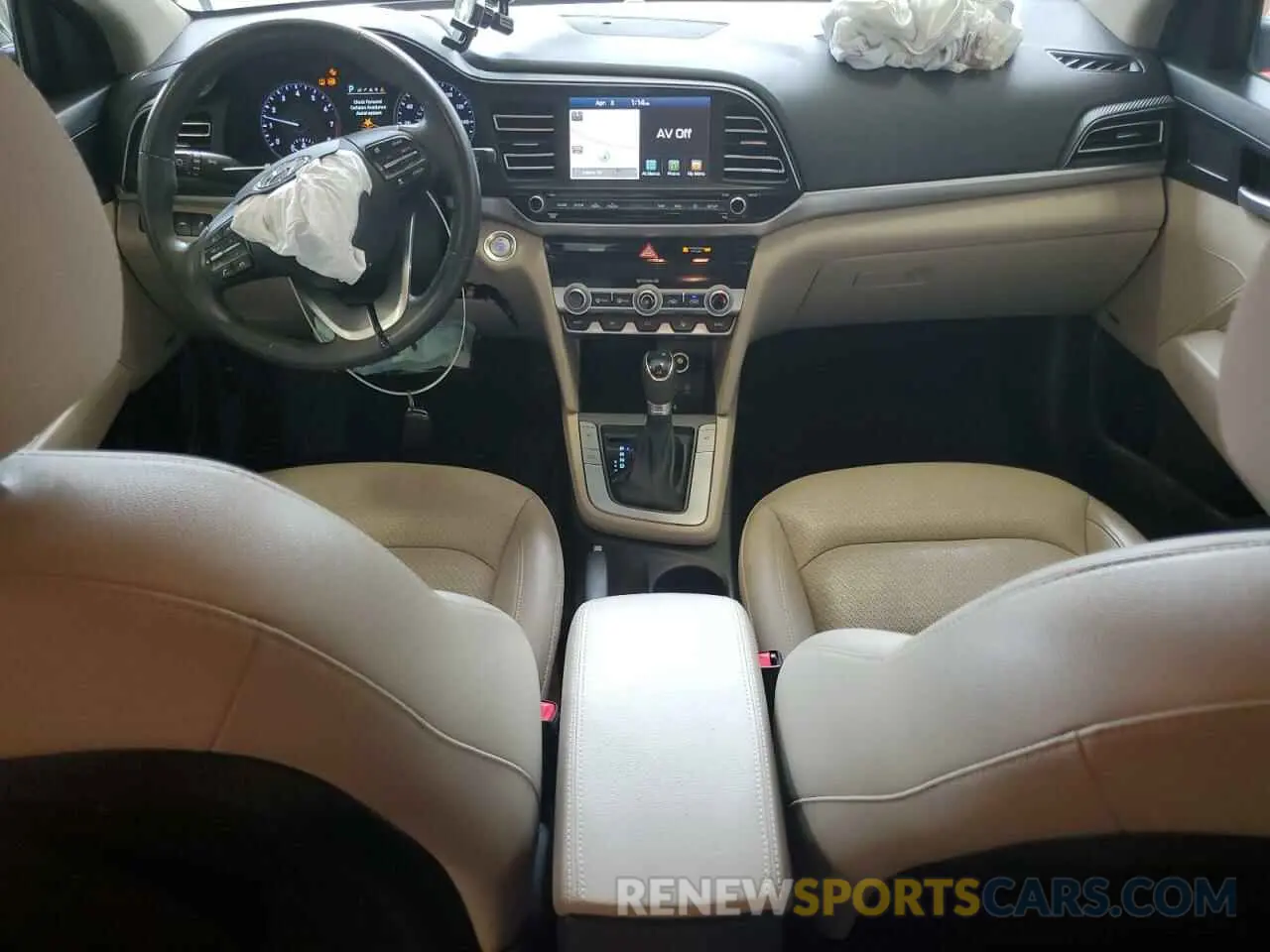 8 fotografías del automóvil dañado KMHD84LF7KU753047 HYUNDAI ELANTRA 2019