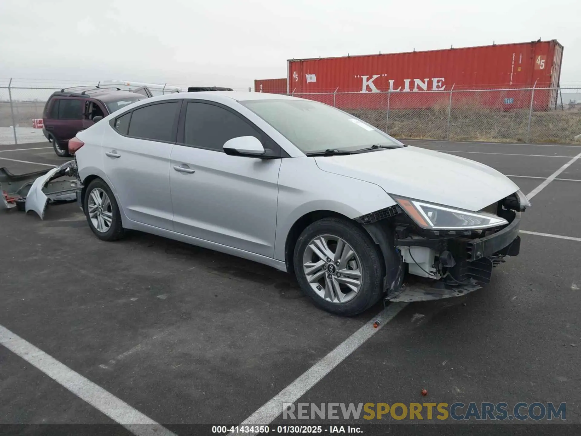 1 fotografías del automóvil dañado KMHD84LF7KU773329 HYUNDAI ELANTRA 2019