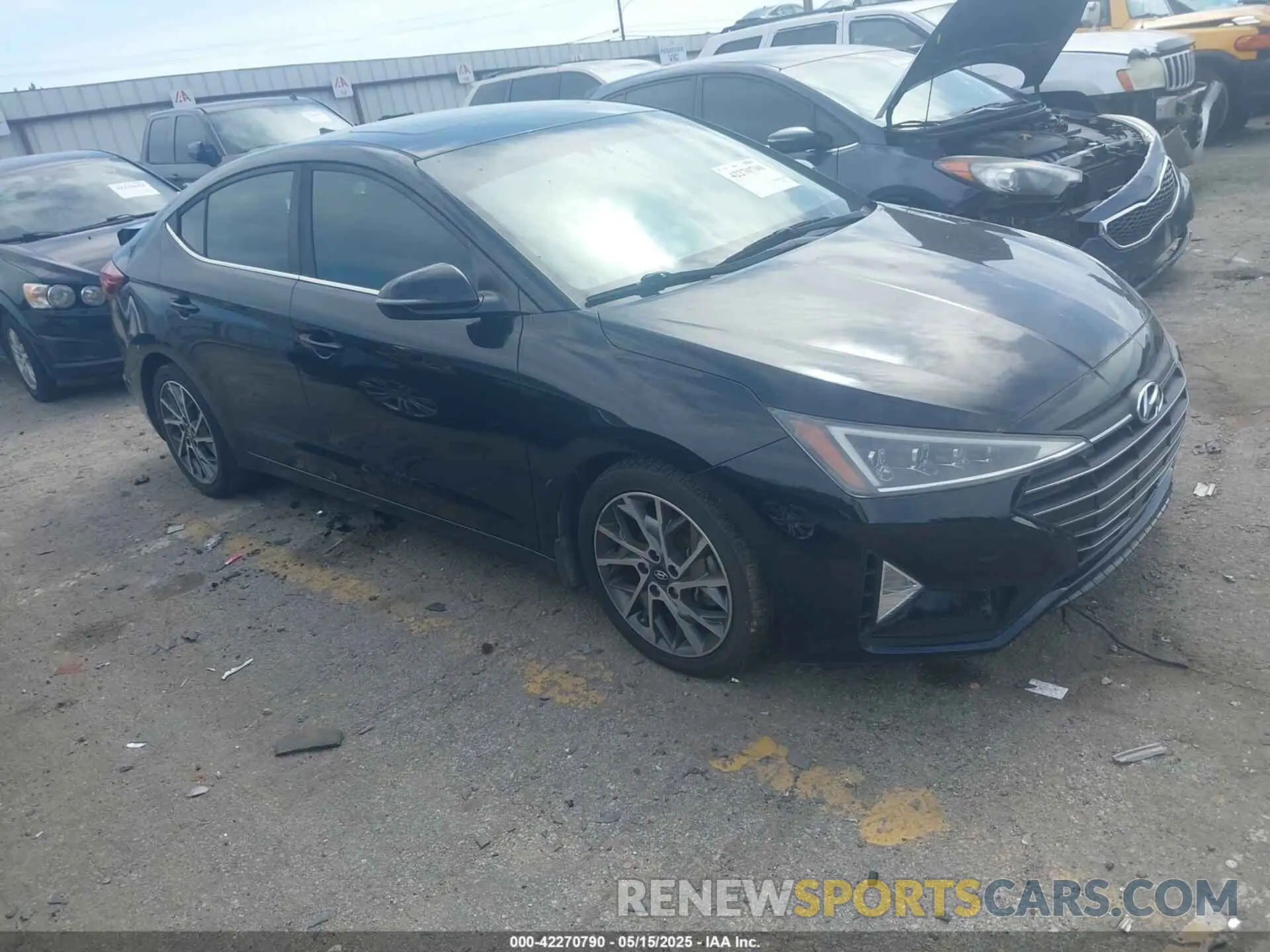 1 fotografías del automóvil dañado KMHD84LF7KU859465 HYUNDAI ELANTRA 2019