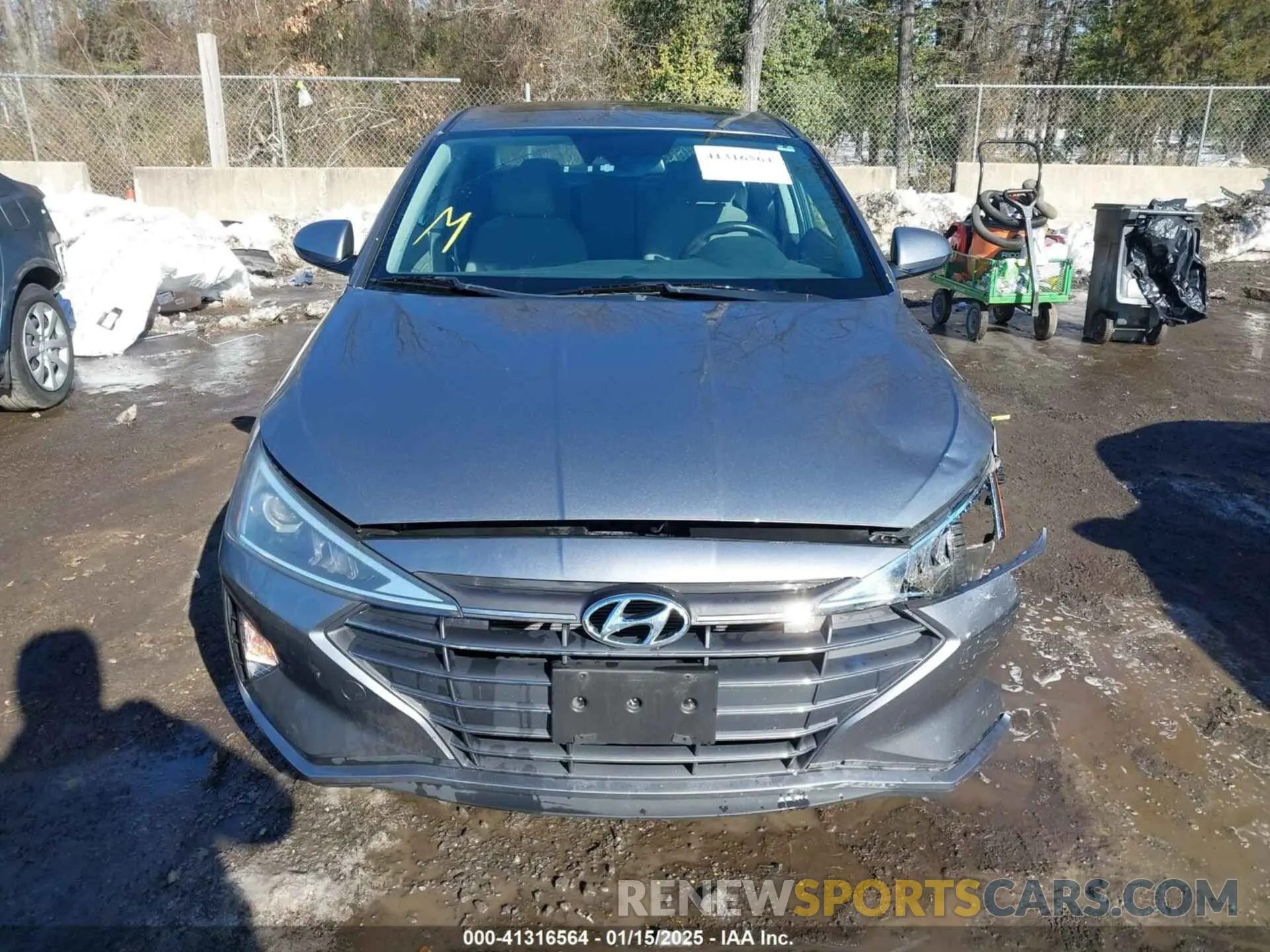12 fotografías del automóvil dañado KMHD84LF8KU810050 HYUNDAI ELANTRA 2019