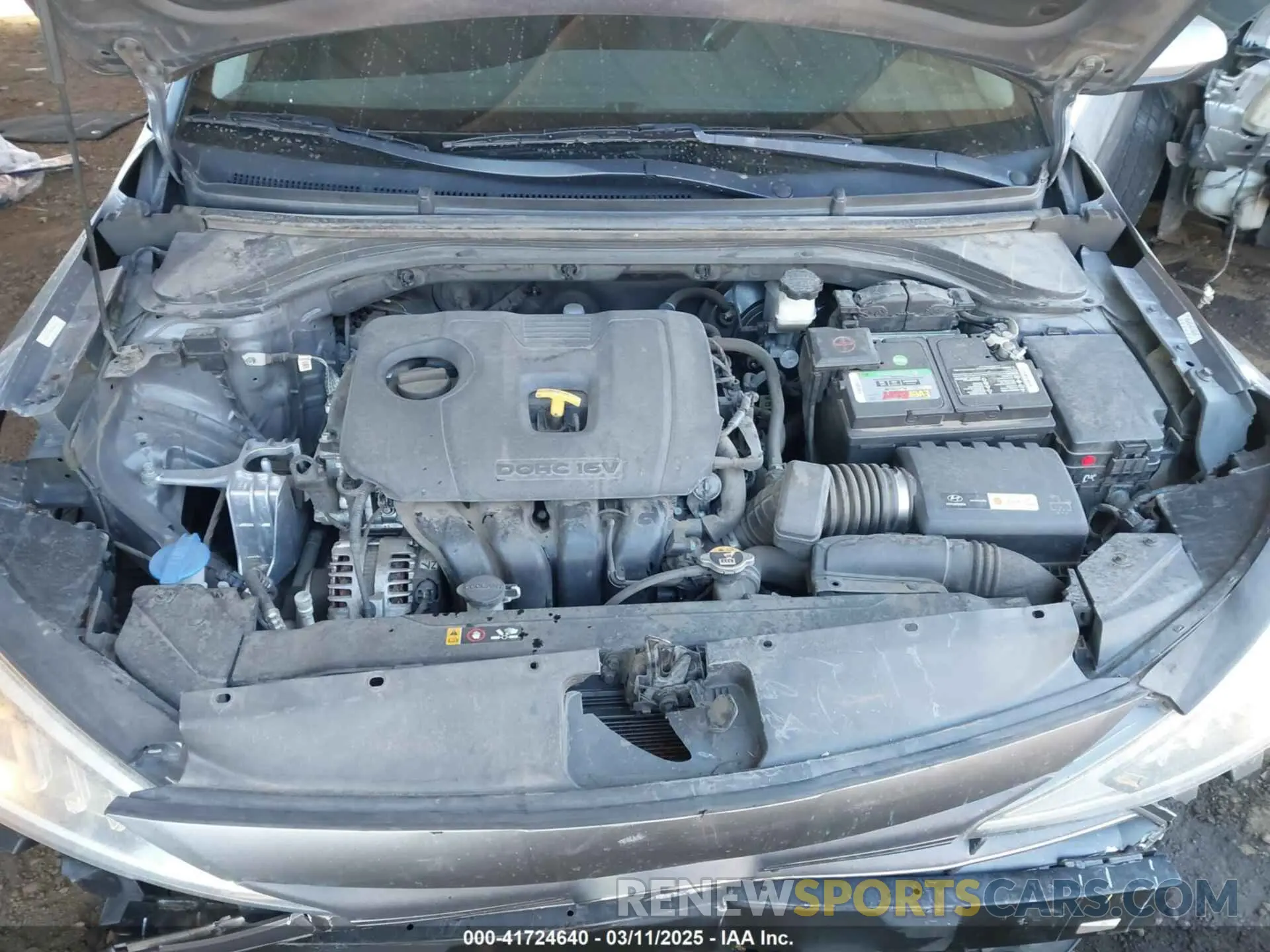 10 fotografías del automóvil dañado KMHD84LF8KU816835 HYUNDAI ELANTRA 2019